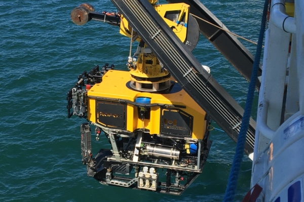 Underwater Remotely Operated Vehicle helping scientists collect the latest earthquake data