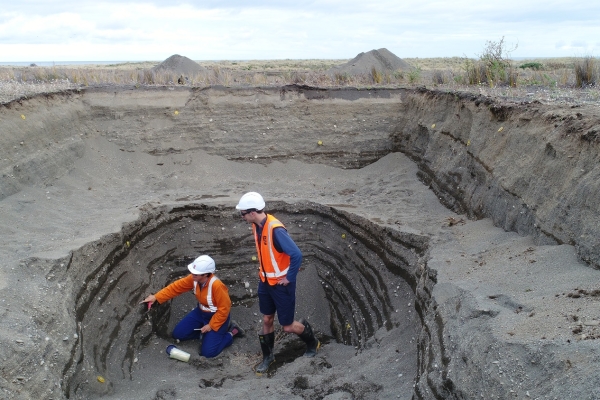 Scientists dig pits on Wairarapa coast to understand earthquake and tsunami history